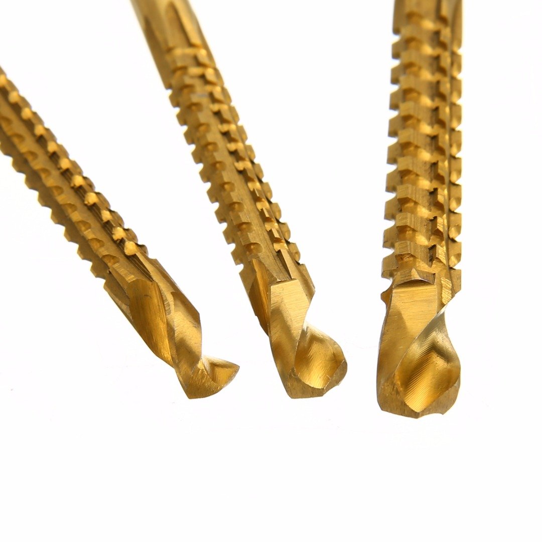 6Pcs Titanium Coated HSS Drill Bit Set (3-8mm) for Electric Drill - Perfect for Woodworking, Plastic & Metal Drilling - Carpenter Tools for DIY Projects & Home Improvement
