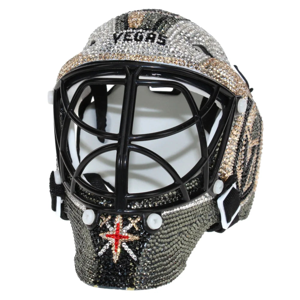Logan Thompson Autographed Vegas Golden Knights Mini Hockey Helmet - Signed NHL Collectible - Perfect for Sports Memorabilia Displays & Fan Cave Decor