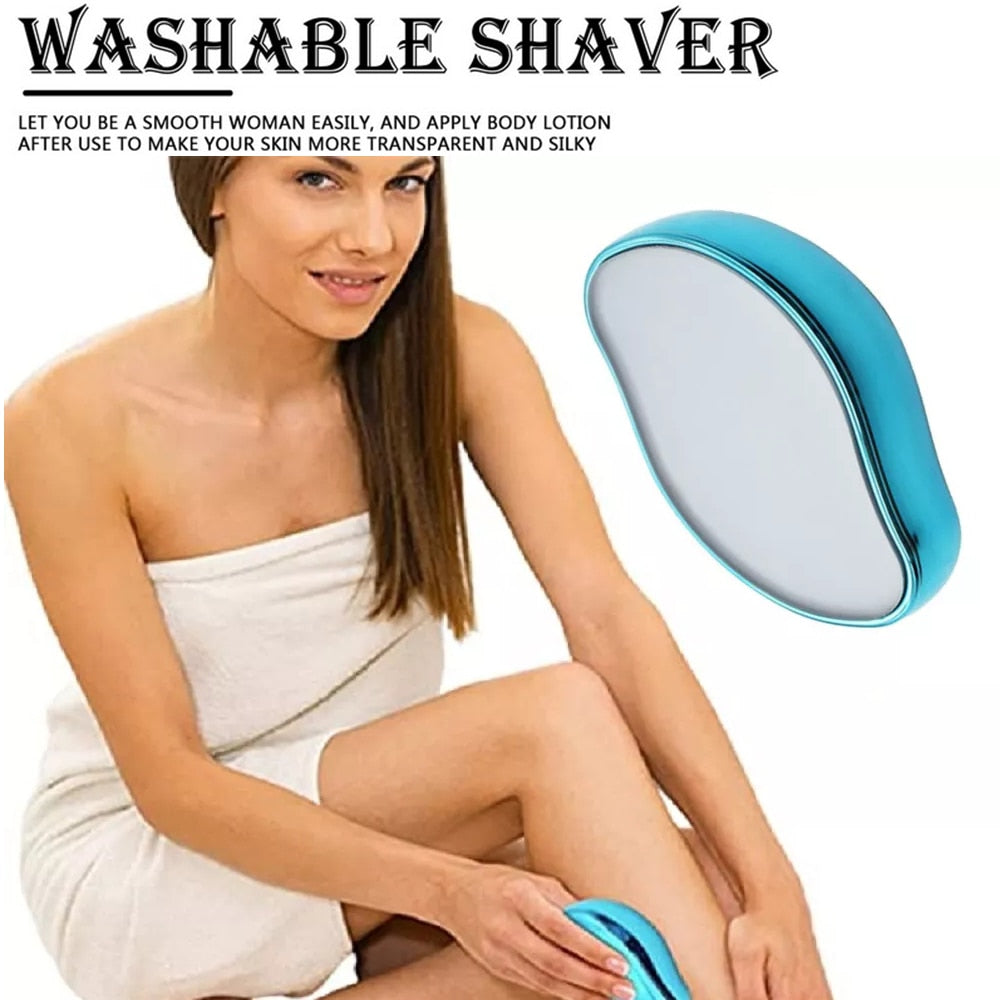 Painless Crystal Hair Removal Device - Effective & Gentle Physical Hair Remover for Smooth Skin - Perfect for Home Use & Travel