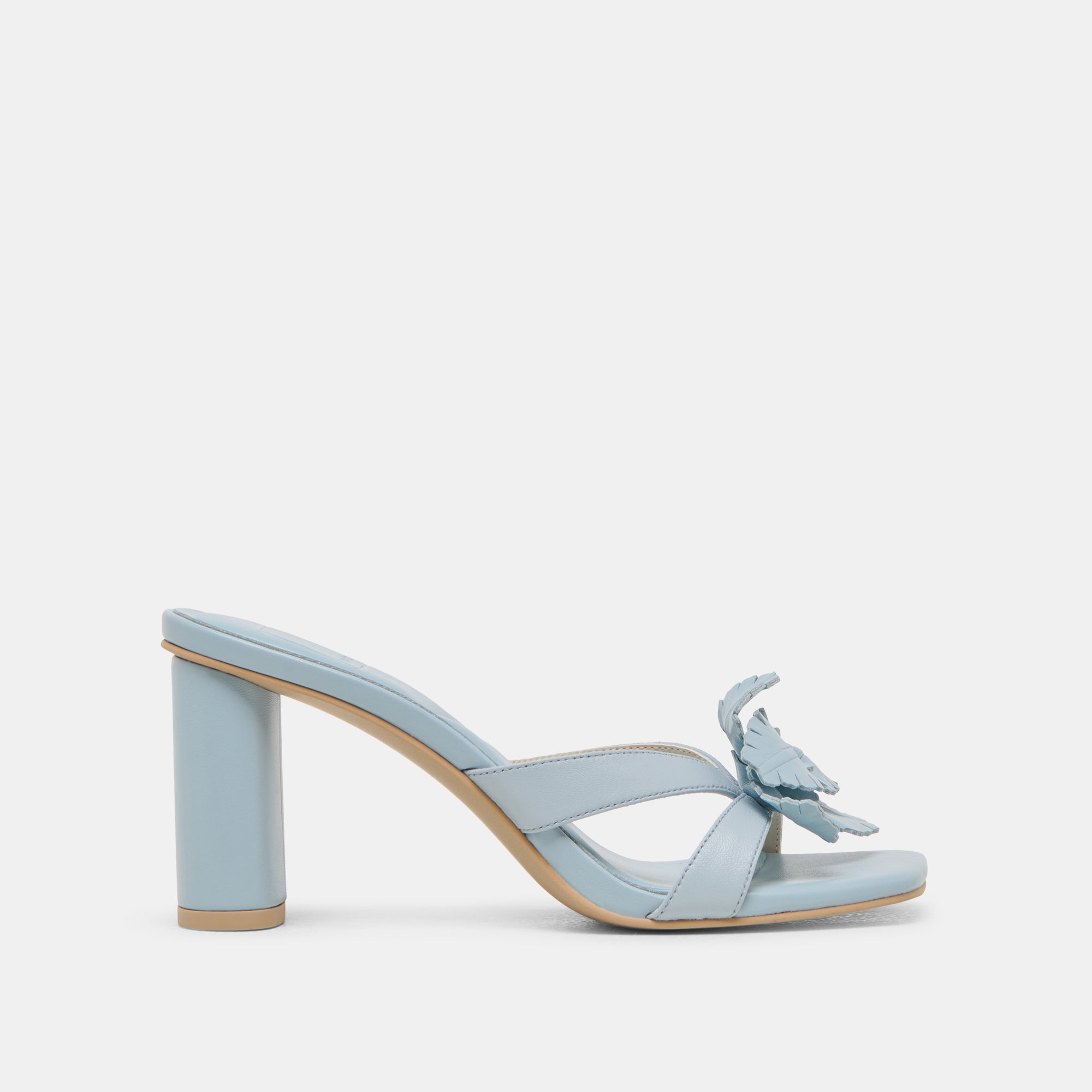 NIKIL Women's Light Blue Leather Heels - Stylish High Heels for Parties, Weddings & Evening Events