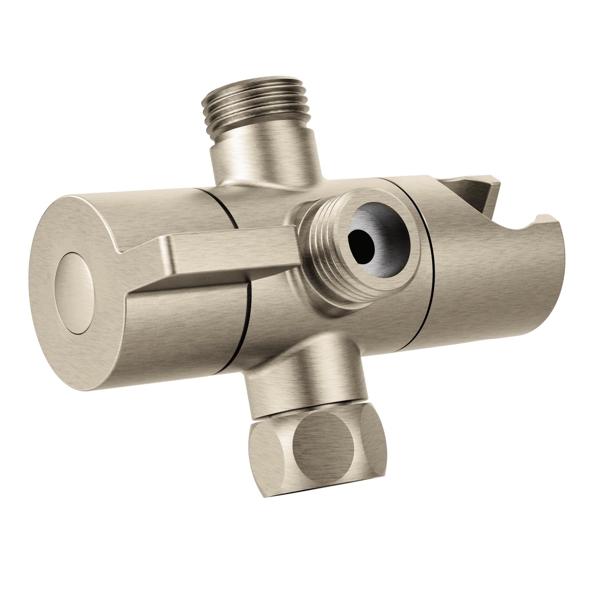 Moen CL707BN Brushed Nickel Pivoting Shower Arm Diverter with Hand Shower Cradle - Perfect for Bathroom Renovation & Spa-Like Shower Experience