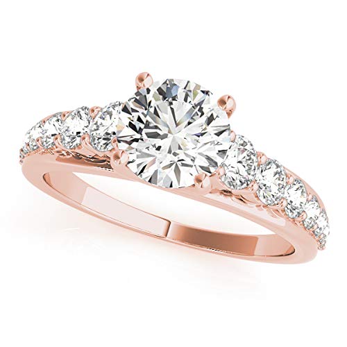 1 Carat GIA Certified Rose Gold Diamond Engagement Ring for Women - Elegant Wedding, Anniversary, or Proposal Jewelry Gift