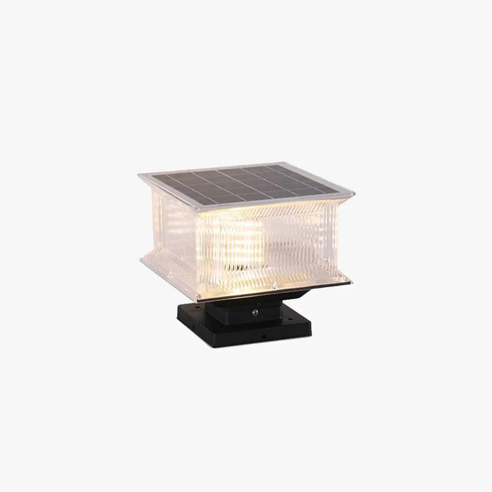 Solar Powered LED Outdoor Pillar Lights - Waterproof Rectangle Design for Garden, Pathway, and Patio Lighting