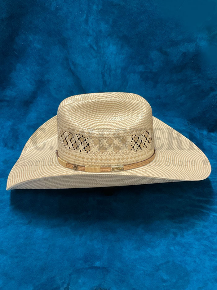 Larry Mahan MS4V42WYAX4414 10X Wyatt Straw Cowboy Hat in Tan - Perfect for Western Rodeo, Country Music Festivals & Outdoor Summer Events
