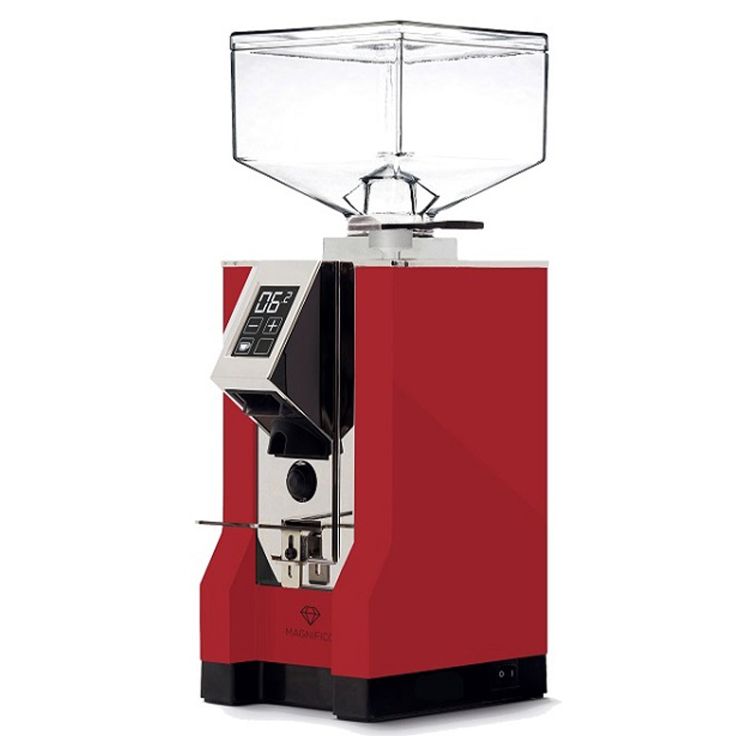 Eureka Mignon Magnifico 55 Espresso Coffee Grinder - Professional Burr Grinder for Home & Cafe Use, Fast & Quiet, Red - Perfect for Espresso, French Press & Pour Over Brewing