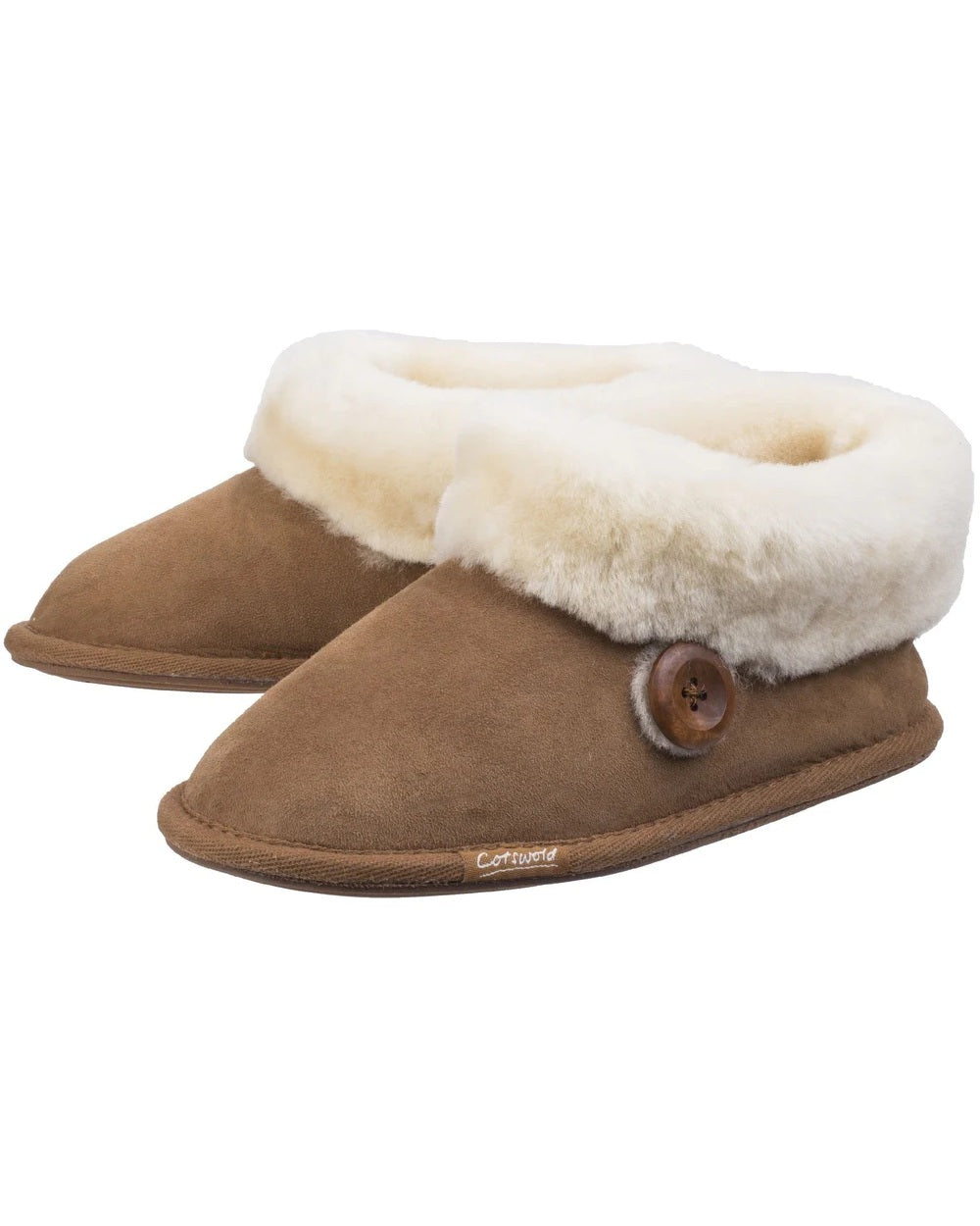 Cotswold Women's Wotton Sheepskin Slippers - Cozy Indoor/Outdoor House Shoes for Winter Comfort & Warmth - Perfect for Home, Lounge & Cold Floors