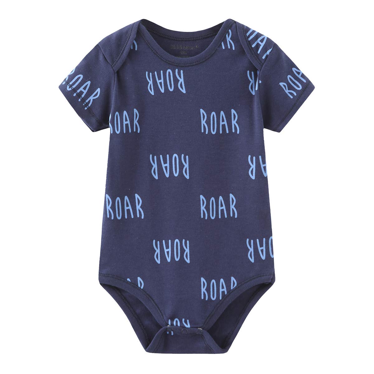 Kiddiezoom Newborn Baby Unisex Cotton One-Piece Bodysuits - Soft 5-Pack Baby Clothes Set for Boys & Girls - Perfect Baby Shower Gift & Everyday Wear