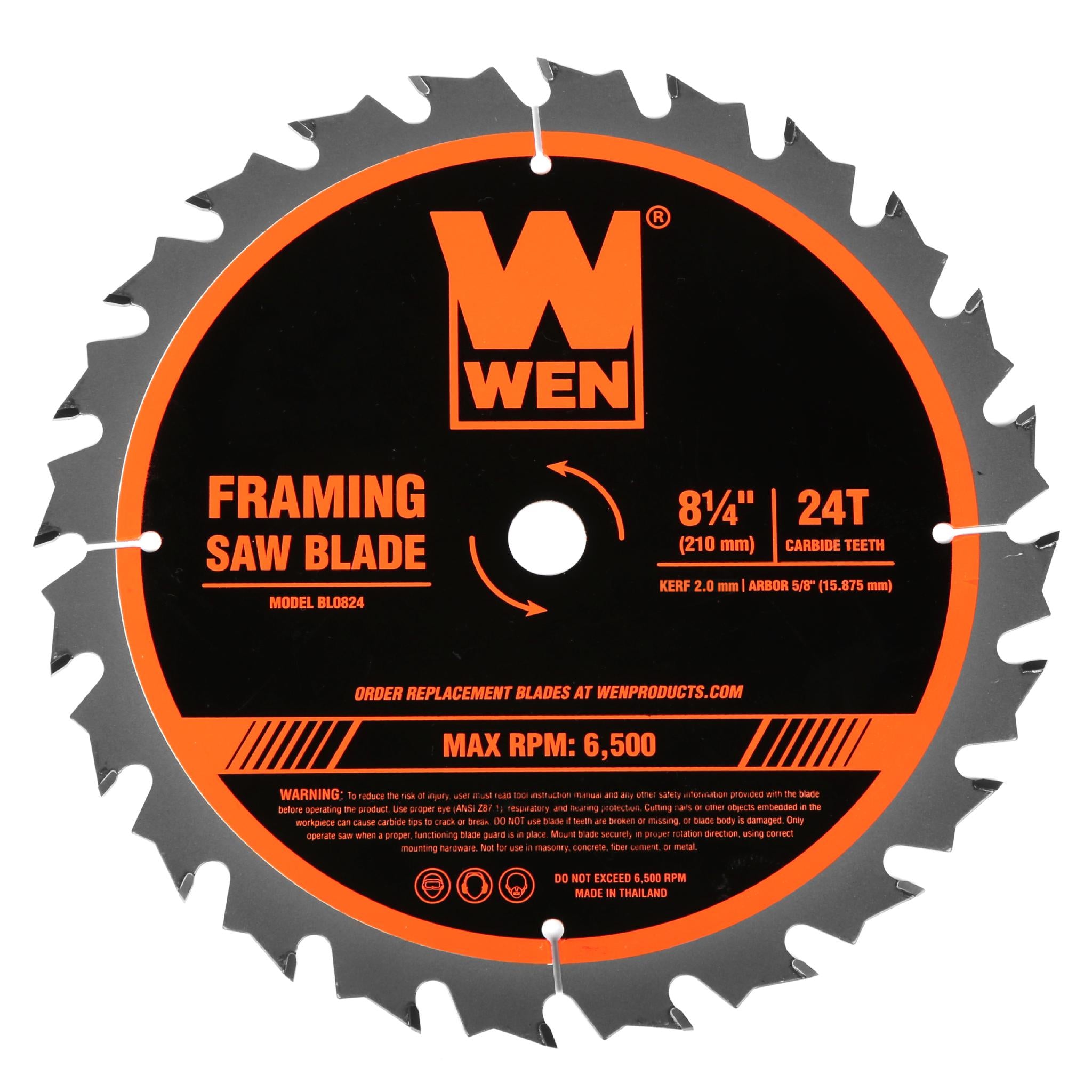 8.25 Inch 24 Tooth Carbide Tipped Circular Saw Blade for Framing - Premium Wood Cutting Tool for DIY Projects, Carpentry & Construction Work