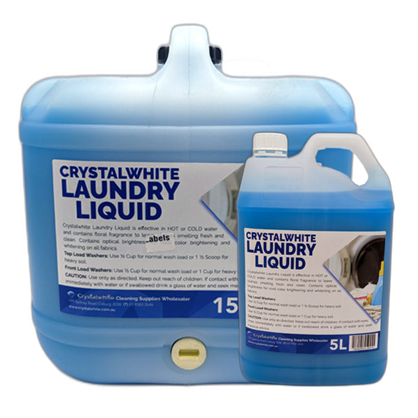 Crystalwhite Laundry Detergent Liquid - Gentle & Effective Stain Remover for All Fabrics | Perfect for Everyday Laundry, Baby Clothes & Delicates
