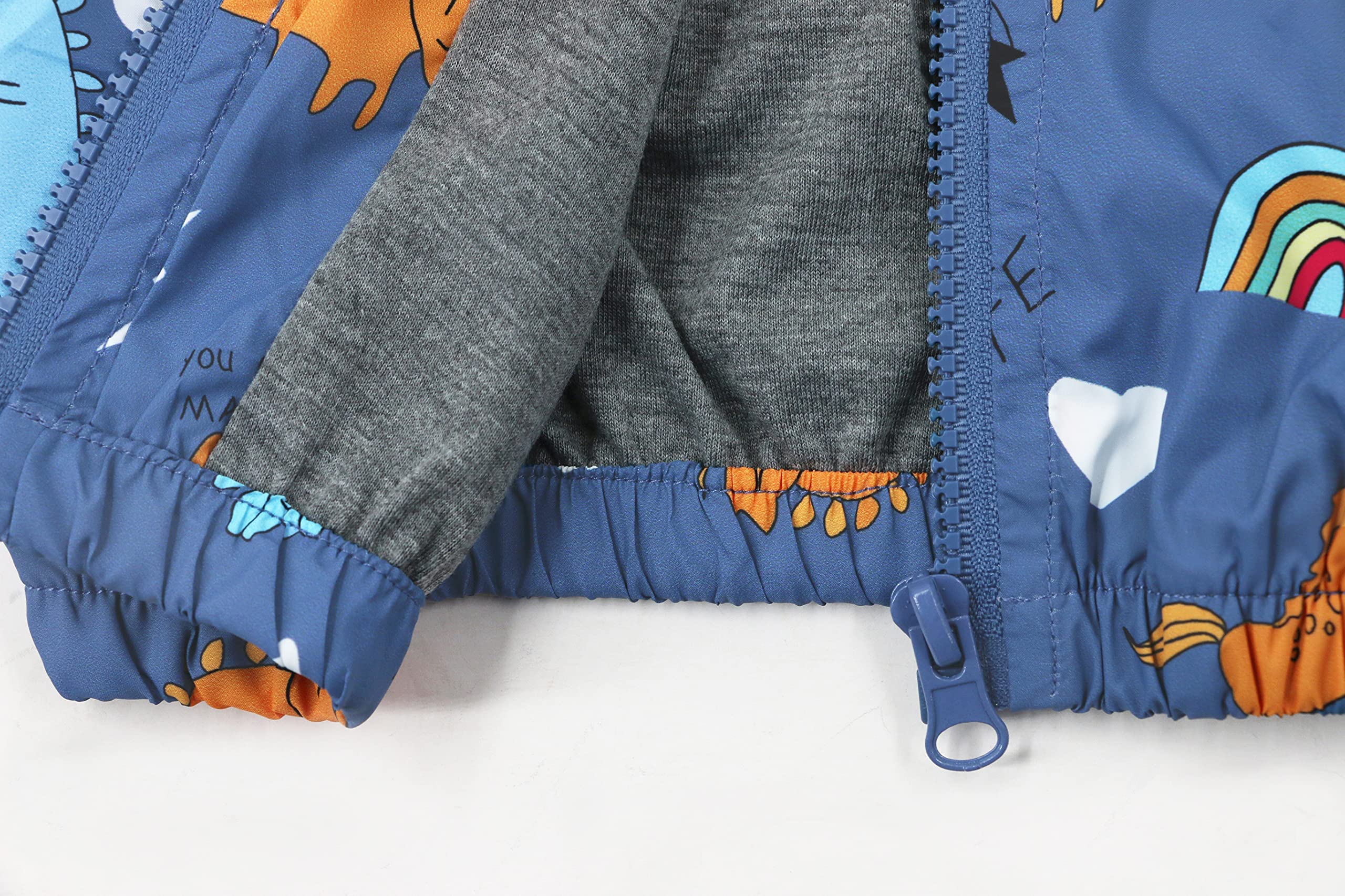 Dinosaur Car Hooded Windbreaker Jacket for Toddler Boys 1-6 Years - Lightweight Spring & Fall Jacket for Outdoor Play, Park Visits & Preschool