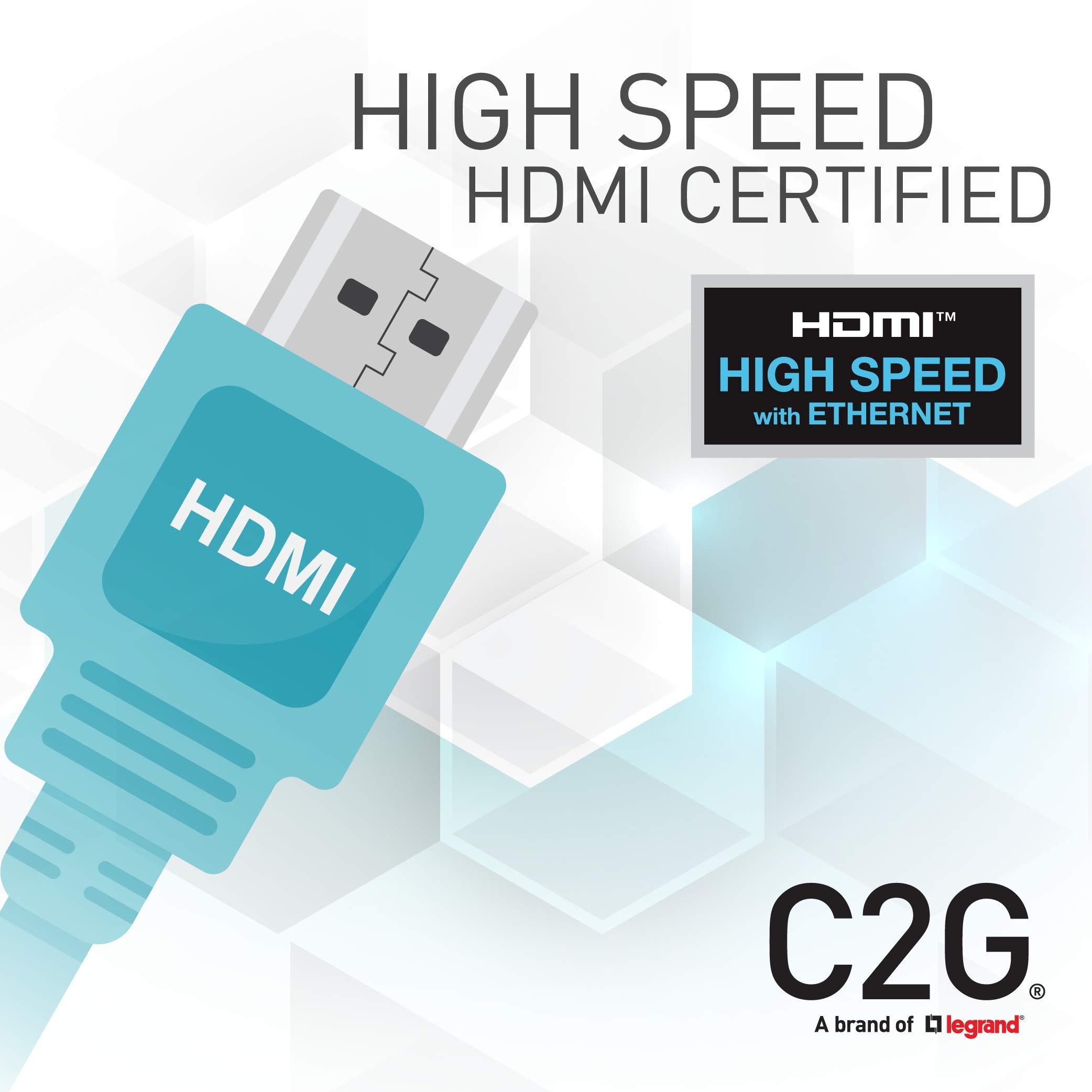 C2G Legrand Mini HDMI to HDMI Ethernet Cable 6ft - 4K Ultra HD High Speed HDMI Cable with Ethernet, Black, 60Hz Refresh Rate - Perfect for Home Theater, Gaming, and 4K TV Connections (1 Count, Model 50619)