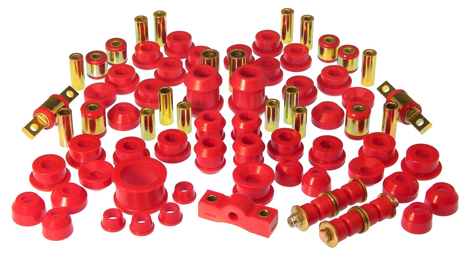 PROTHANE Red Total Suspension Bushing Kit for 2008-2012 Vehicles - Improve Ride Comfort & Reduce Noise (Ideal for Daily Driving & Performance Upgrades)