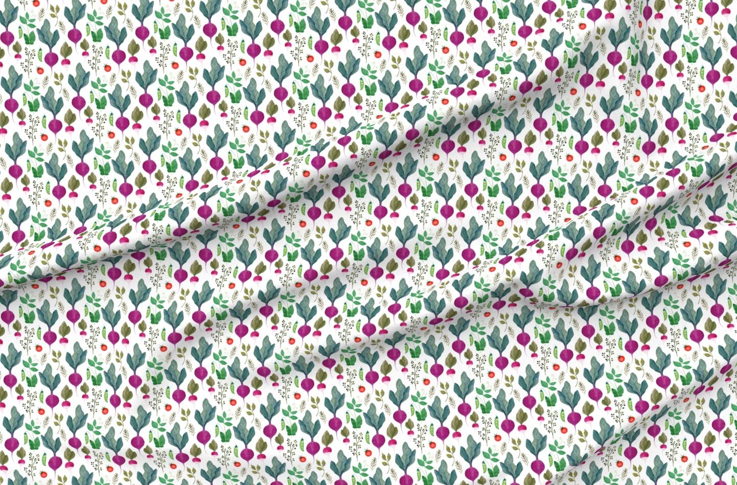 Premium Spoonflower Fabric - Vegetables & Garden Print on Soft Minky Fabric by The Yard - Perfect for Sewing Baby Blankets, Quilt Backing & Plush Projects - DIY Nursery Decor & Cozy Home Textiles