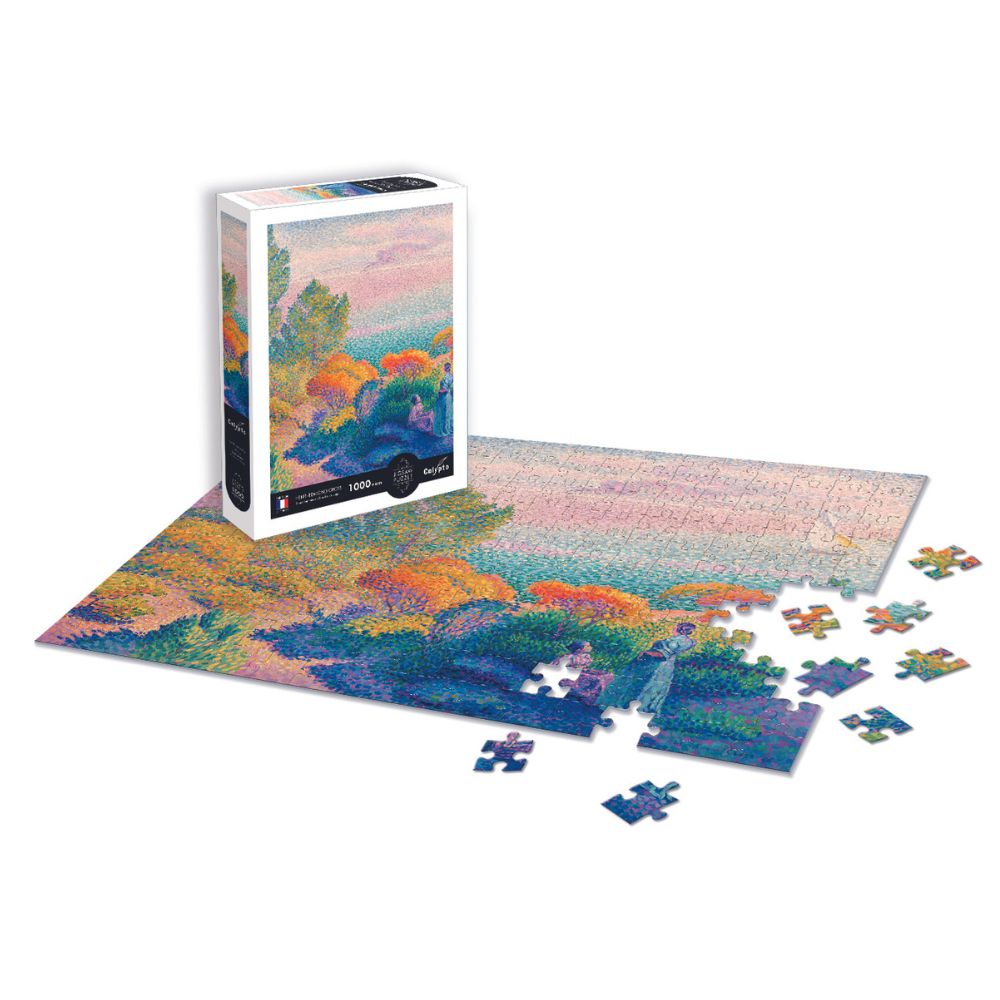 Calypto 1000 Piece Jigsaw Puzzle - Two Women by the Shore Artwork - Challenging Adult Puzzle for Home Decor & Relaxation