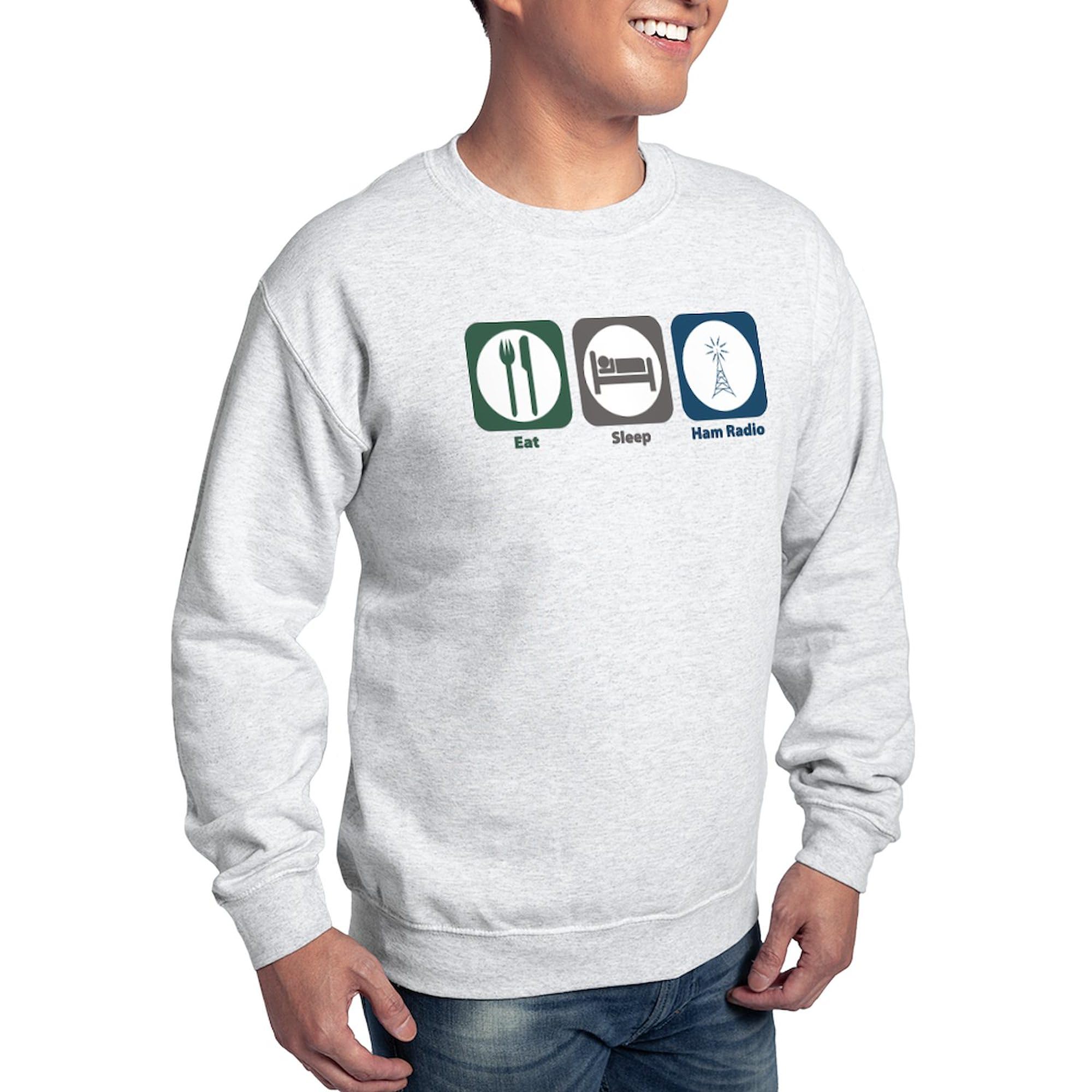 Eat Sleep Ham Radio Sweatshirt - Classic Crew Neck Lightweight Pullover for Men & Women | Perfect for Radio Enthusiasts, Casual Wear & Outdoor Activities