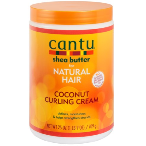 Organic Coconut & Shea Butter Hair Curl Cream - 25oz for Natural Curls & Moisture - Made in Thailand - Perfect for Dry, Frizzy Hair & Curly Hair Care Routine