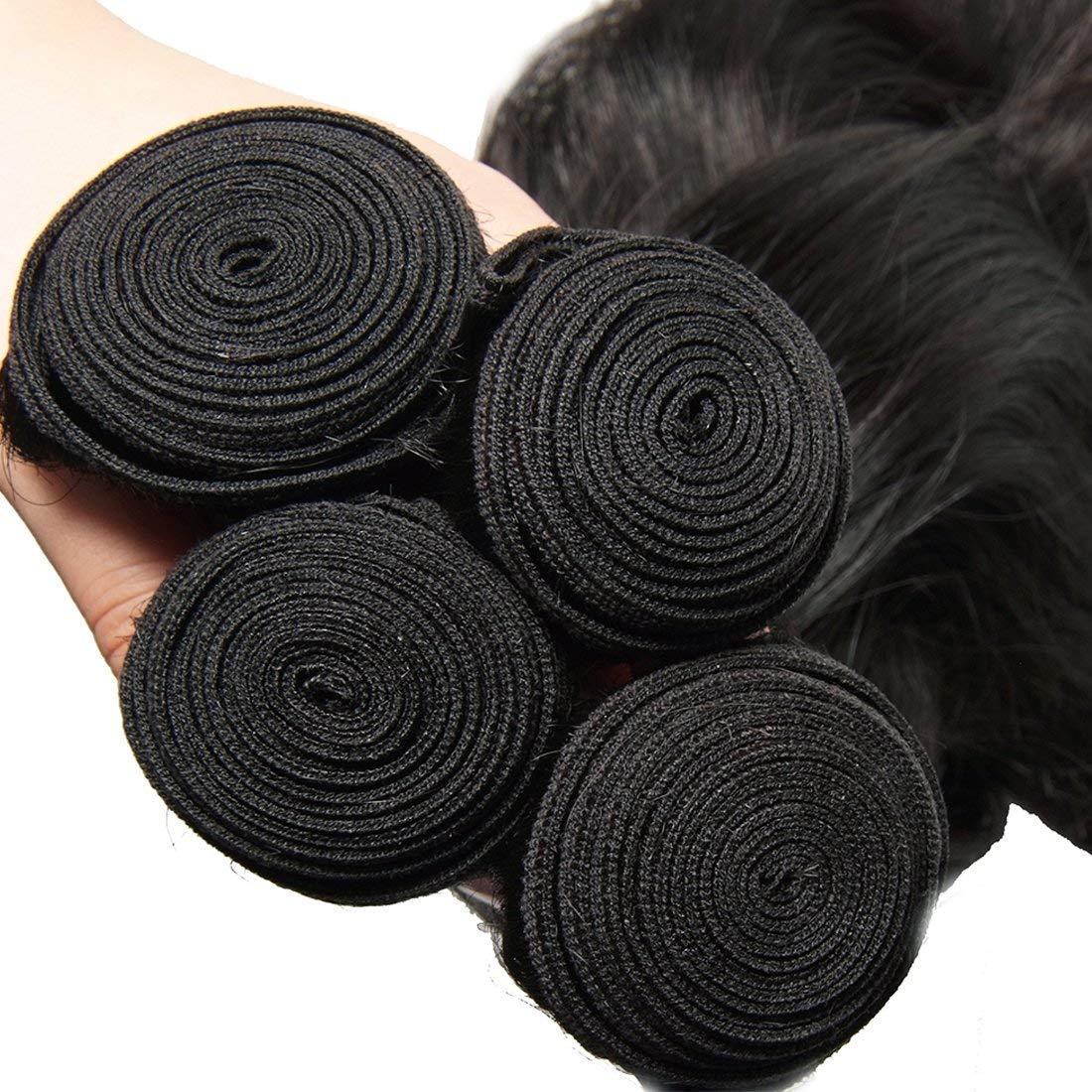 Brazilian Virgin Body Wave Human Hair Weft Extensions - 3 Bundles 12/14/16 Inch 10A Unprocessed Remy Hair for Weaving & Styling | Natural Black Color (100g±5g per Bundle) | Perfect for Daily Wear, Parties & Special Occasions