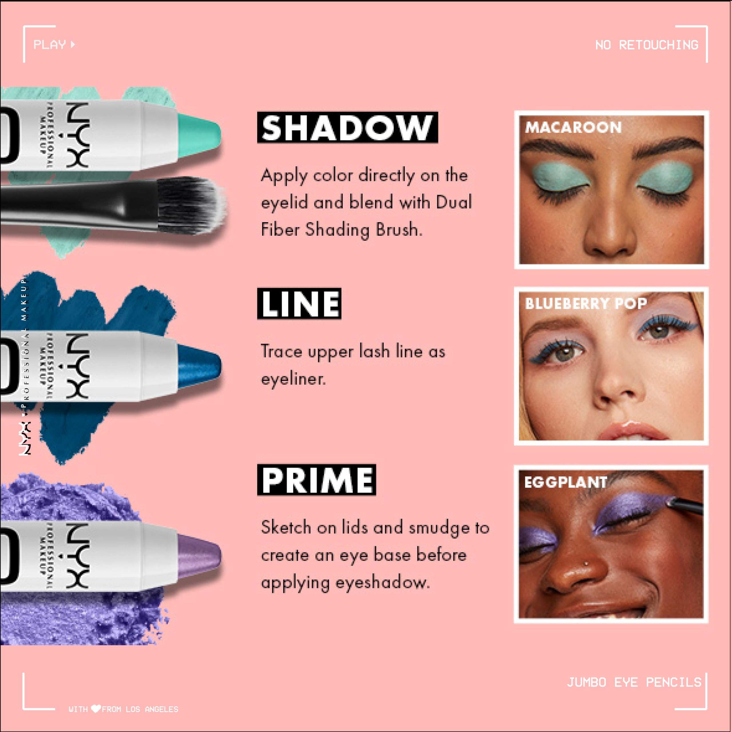 NYX PROFESSIONAL MAKEUP Jumbo Eye Pencil Set - Blendable Eyeshadow Stick & Eyeliner (Milk & Black Bean, 2-Pack) | Long-Lasting Creamy Formula for Smoky Eyes & Everyday Makeup Looks