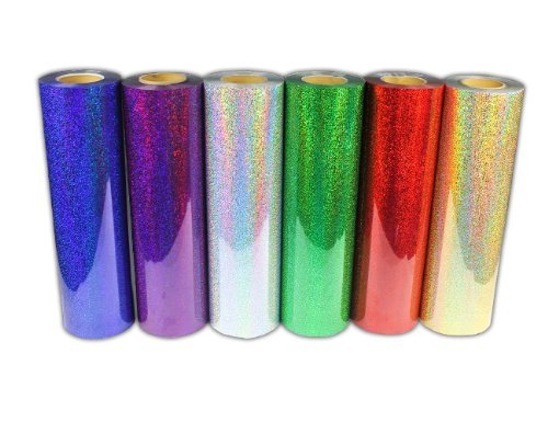 6 Yards PET Laser Heat Transfer Vinyl Film for T-Shirts & Textiles - DIY Custom Apparel, Heat Press Cutting Plotter Material for Crafts & Fashion Design