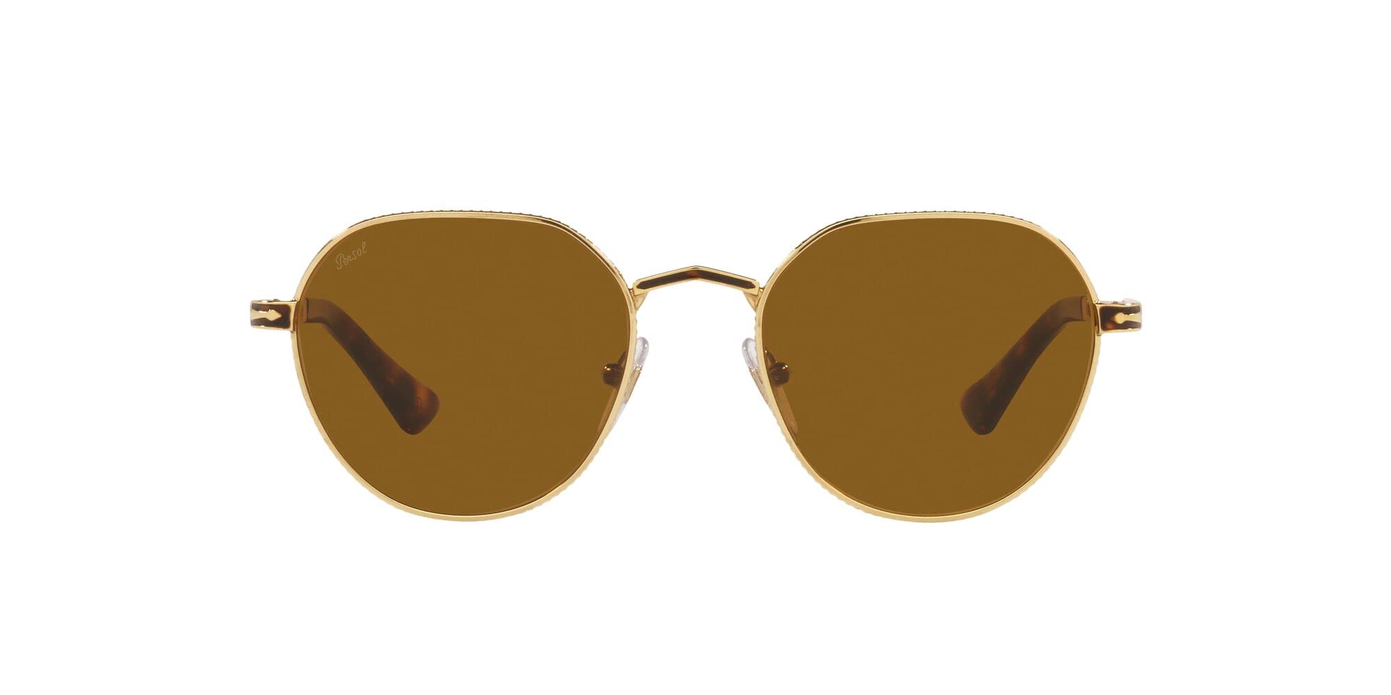Persol PO2486S Hexagonal Sunglasses for Men & Women - UV Protection Polarized Lenses - Fashionable Retro Style for Driving, Travel & Outdoor Activities