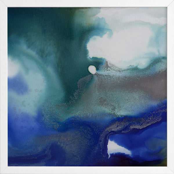 Aquatica I Framed Wall Art Print - Modern Ocean Themed Decor for Living Room, Bedroom & Office