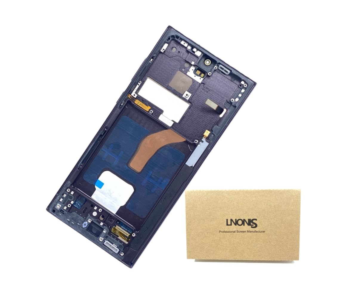 Original Title: LNONLS OLED for Samsung Galaxy S22 Ultra 5G LCD Display Screen Assembly Replacement for Samsung S22 Ultra Touch Digitizer Screen with Frame Toolkits S908U S908A US Version Black    Optimized Title:   **Samsung Galaxy S22 Ultra 5G OLED Screen Replacement – Full Assembly with Touch Digitizer, Frame & Toolkit (US Version, Black, Model S908U/S908A) – Perfect for DIY Repairs & Cracked Screen Fixes**