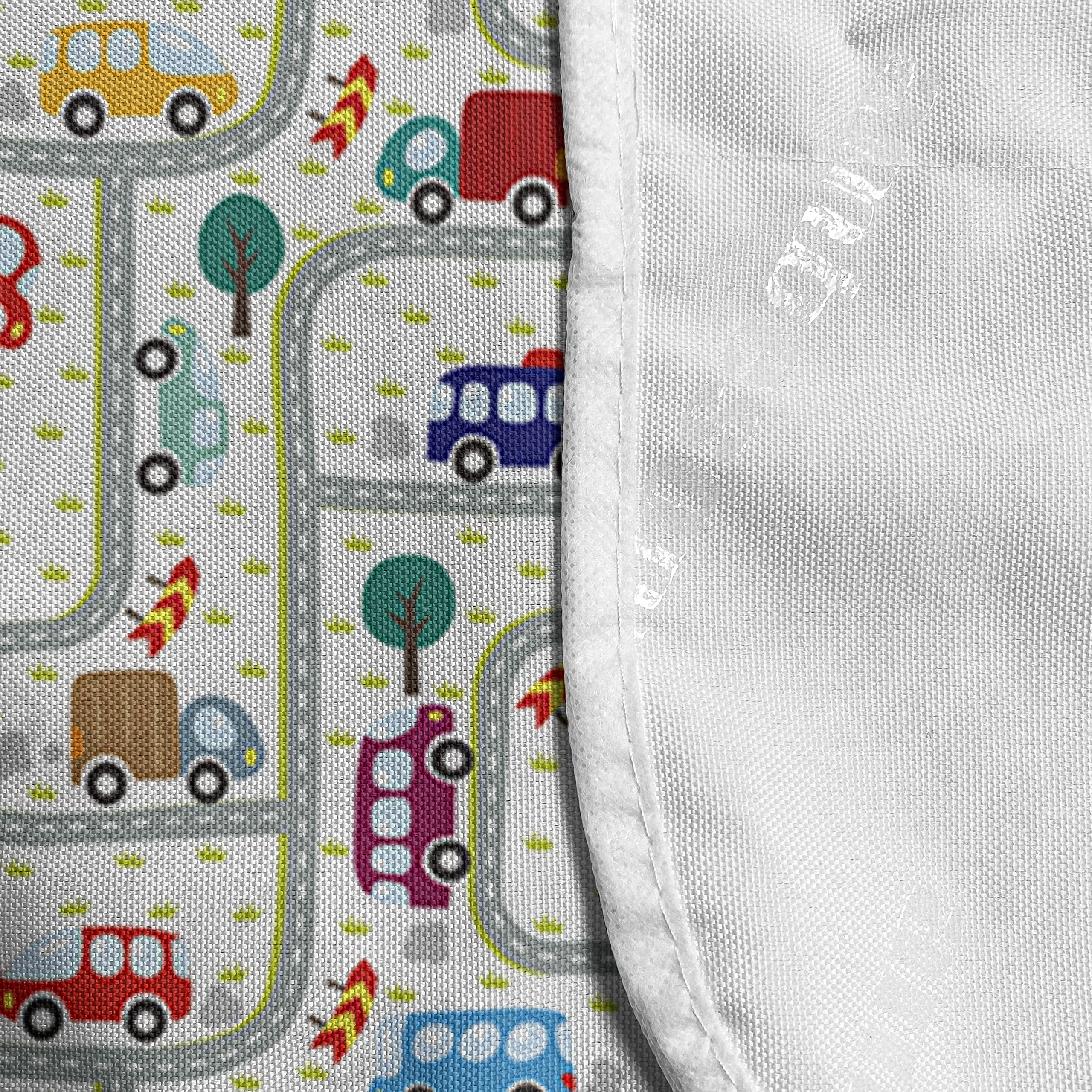 Ambesonne Cars Microwave Oven Cover - Waterproof Kitchen Organizer with Pockets, Vibrant Urban Traffic Design (36