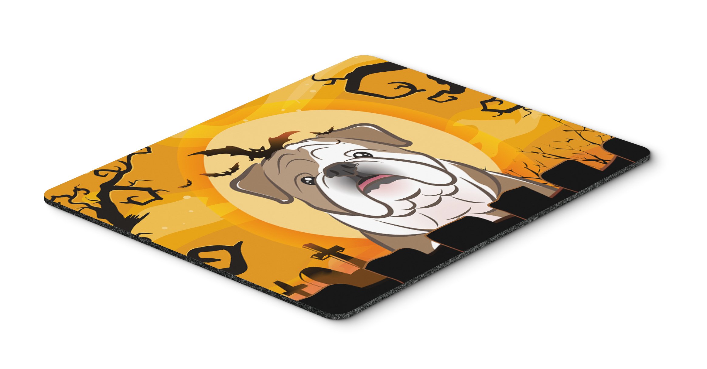 Halloween English Bulldog Mouse Pad - Large Washable Non-Slip Desk Mat for Home Office, Gaming & Computer Work | Caroline's Treasures BB1777MP | Perfect for Halloween Decor & Workstation Setup