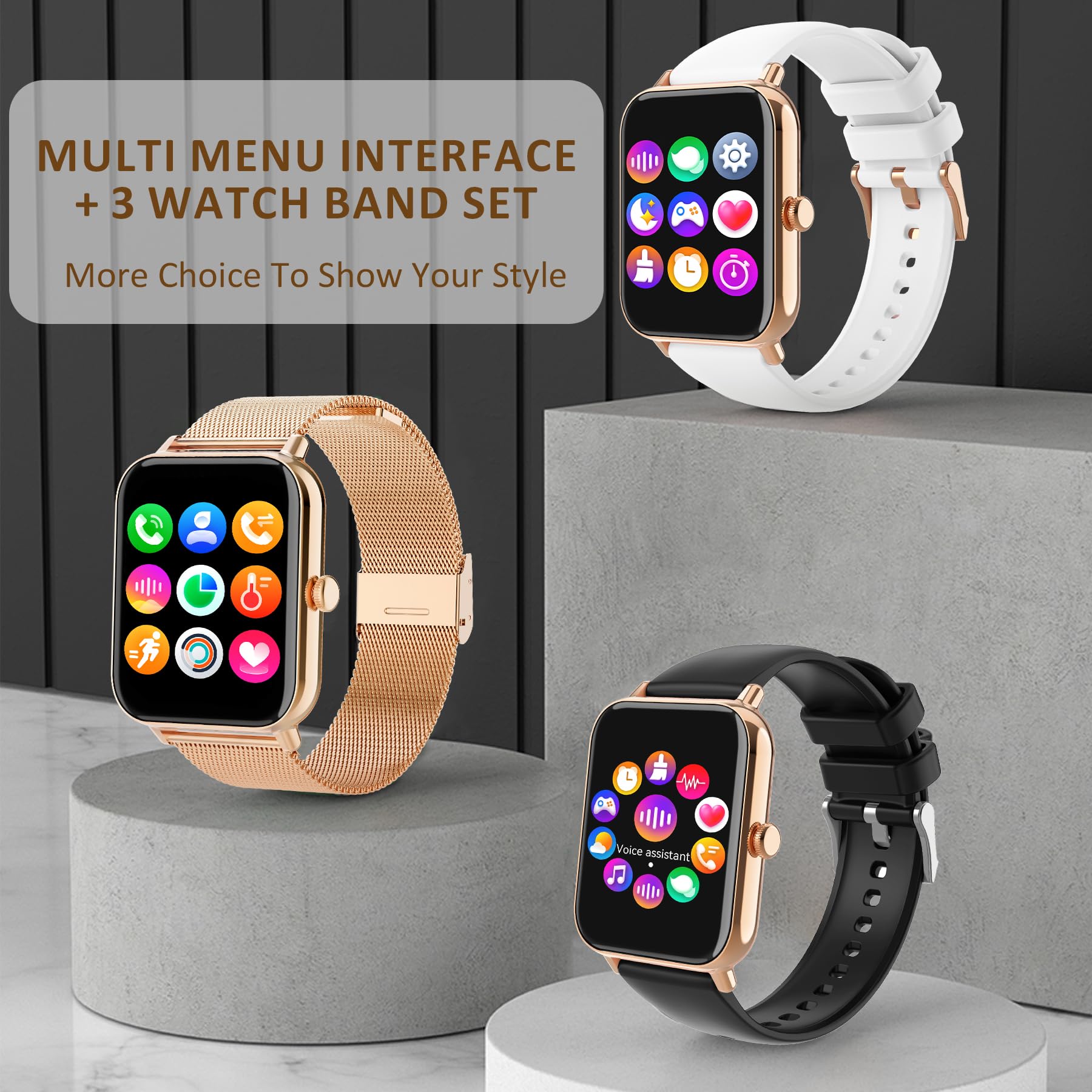 Smart Fitness Watch for Women & Men - 1.85