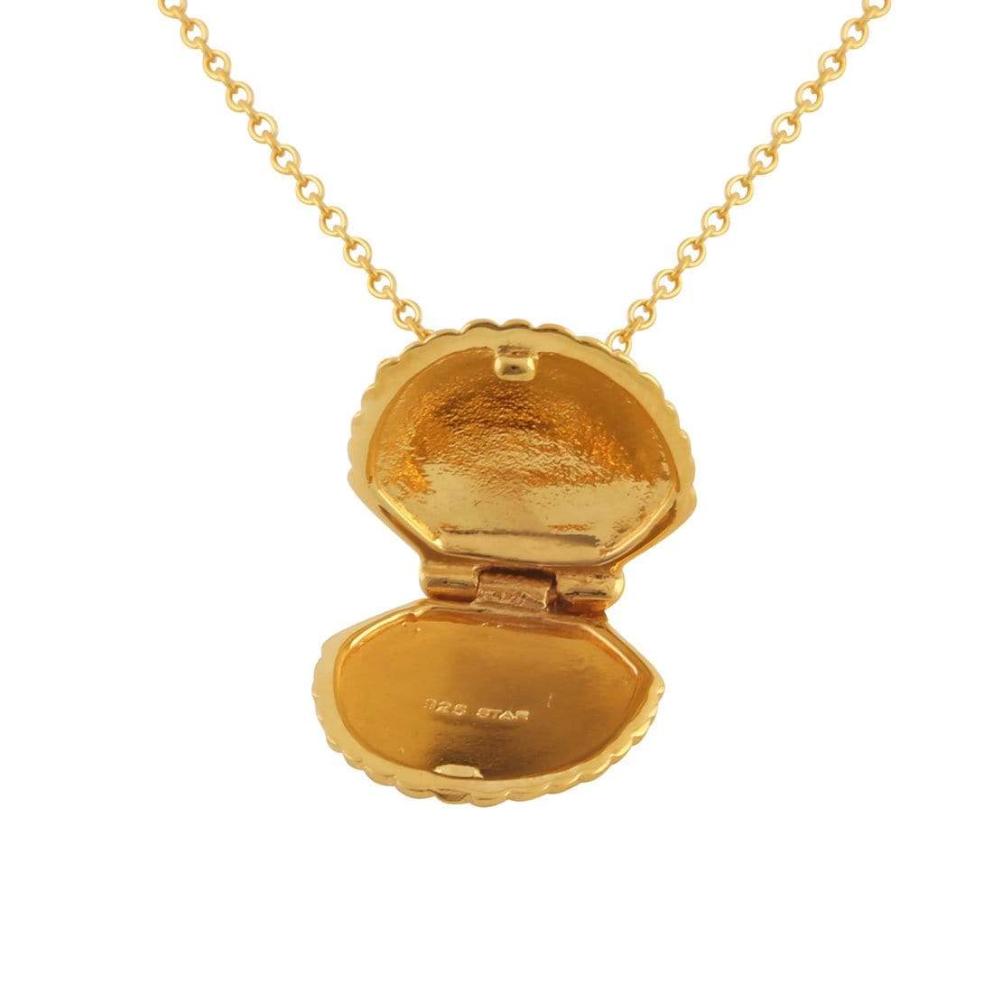 Elegant Gold Seashell Locket Necklace - Perfect for Beach Weddings, Anniversary Gifts & Coastal Fashion Accessories