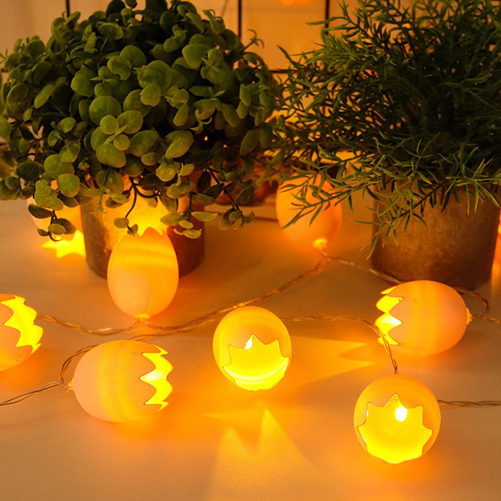 Easter String Lights - LED Broken Eggshell & Licks Chicks Decor with Wooden Bunny - 3M USB Plug-in for Easter Party, Home, Garden, and Indoor/Outdoor Decorations