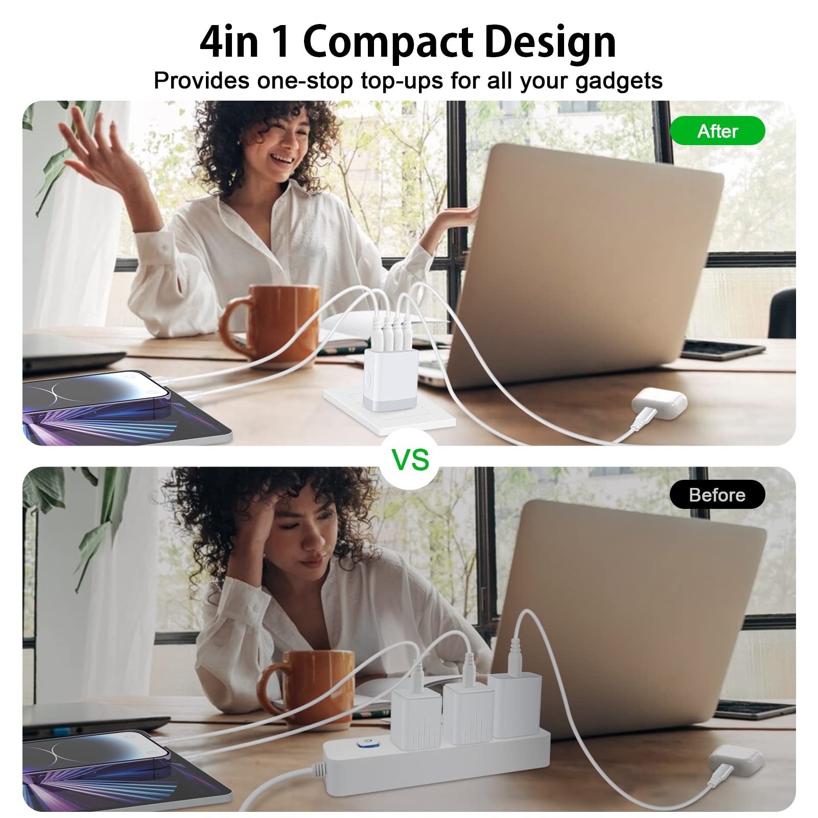 2-Pack Fast USB Wall Charger Plug - 20W PD Quick Charging Cube Power Adapter for iPhone 16/15/14/13/12/11 Pro Max, Samsung Galaxy, Google Pixel - Perfect for Home, Office & Travel Charging Needs