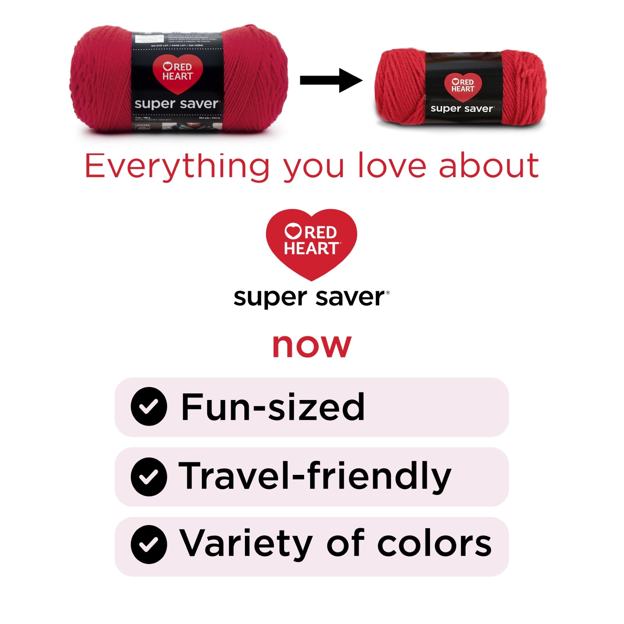 Red Heart Super Saver Yarn Crochet Kit with Hook, Needles & Accessories - Premium Knitting & Amigurumi Starter Set for DIY Crafts, Hats, Scarves & Home Decor Projects