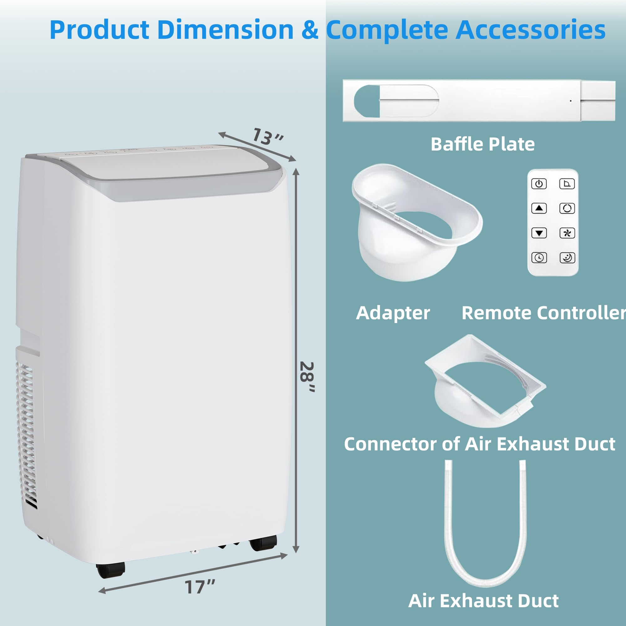 GARVEE 14000 BTU Portable Air Conditioner - 3-in-1 AC Unit with Dehumidifier, Fan & Remote Control - Cools Rooms Up to 700 Sq Ft - Energy Efficient with Sleep Mode & Timer - White - Perfect for Bedrooms, Living Rooms & Home Offices