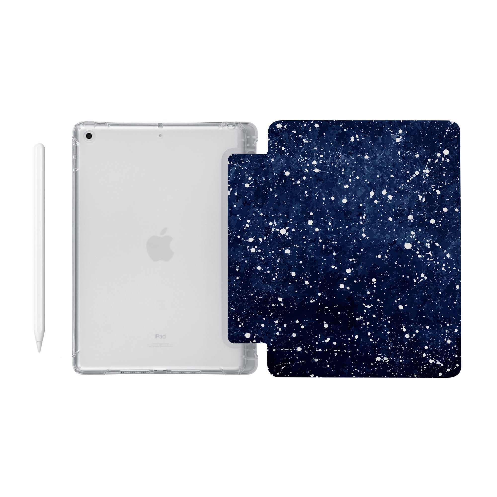 Premium iPad See-Through Case with Galaxy Universe Design - Slim Protective Cover for iPad Air/Pro/Mini - Perfect for Work, School & Travel