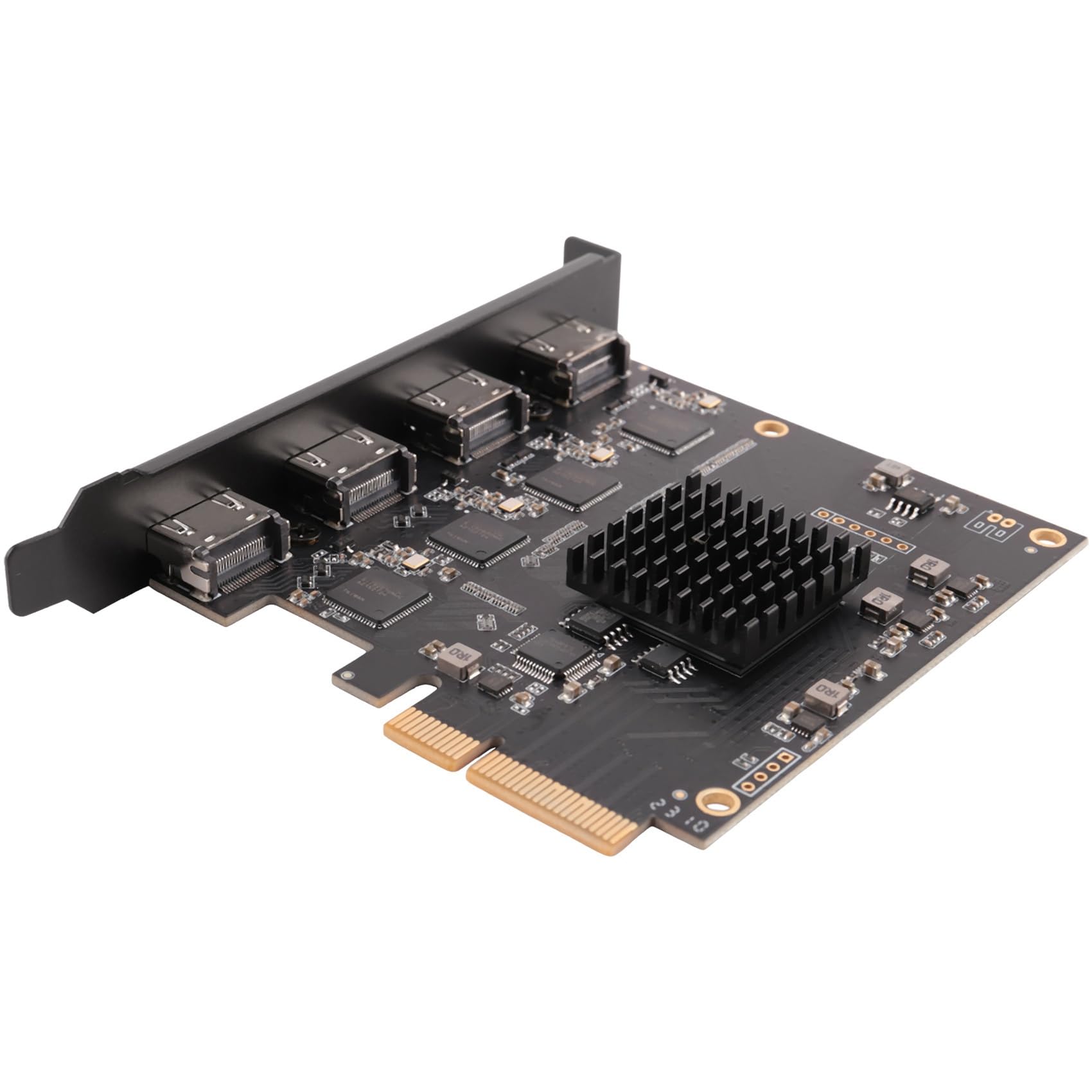 4 Channel PCI-E Video Capture Card 1080P 60FPS - OBS Wirecast Live Streaming Adapter for Gaming, Recording & Broadcast (Compatible with Windows/Mac) - Replacement Parts & Accessories