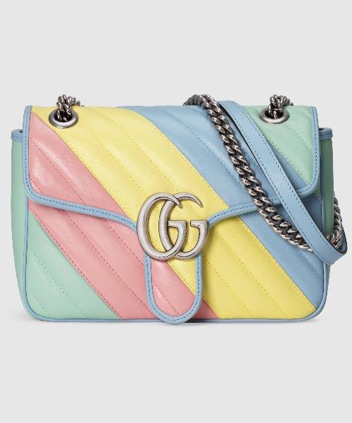 Gucci GG Marmont Small Shoulder Bag in Multicolored Pastel - Luxury Crossbody Purse for Women, Perfect for Date Night & Special Occasions