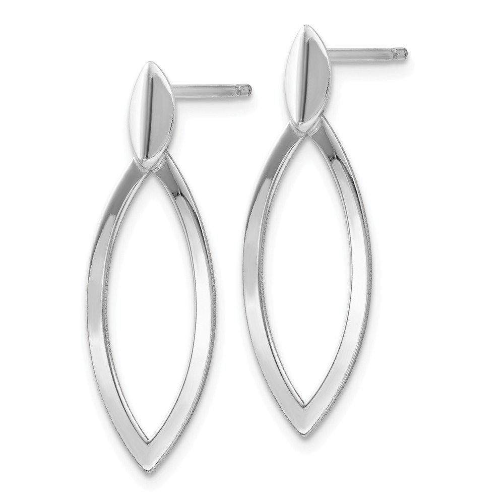 Sterling Silver Polished Post Dangle Earrings for Women - Elegant Everyday & Party Jewelry Gift