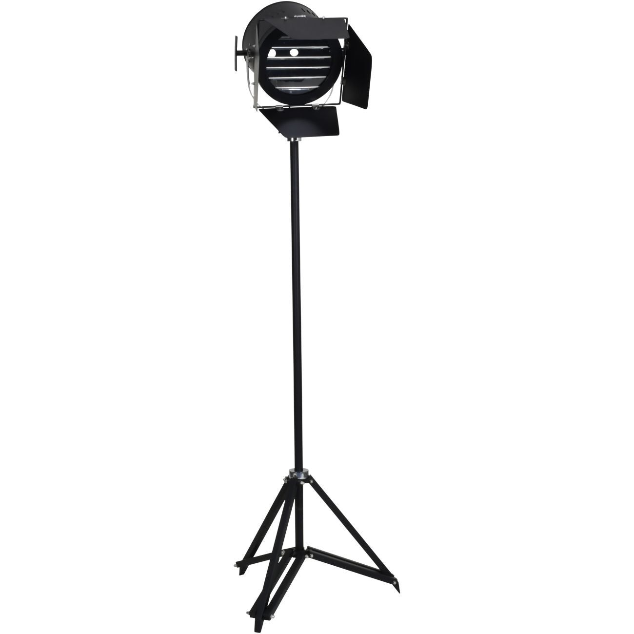 Clarky Spotlight Floor Lamp with Black Tripod Base - Modern Adjustable Standing Light for Living Room, Bedroom, or Office