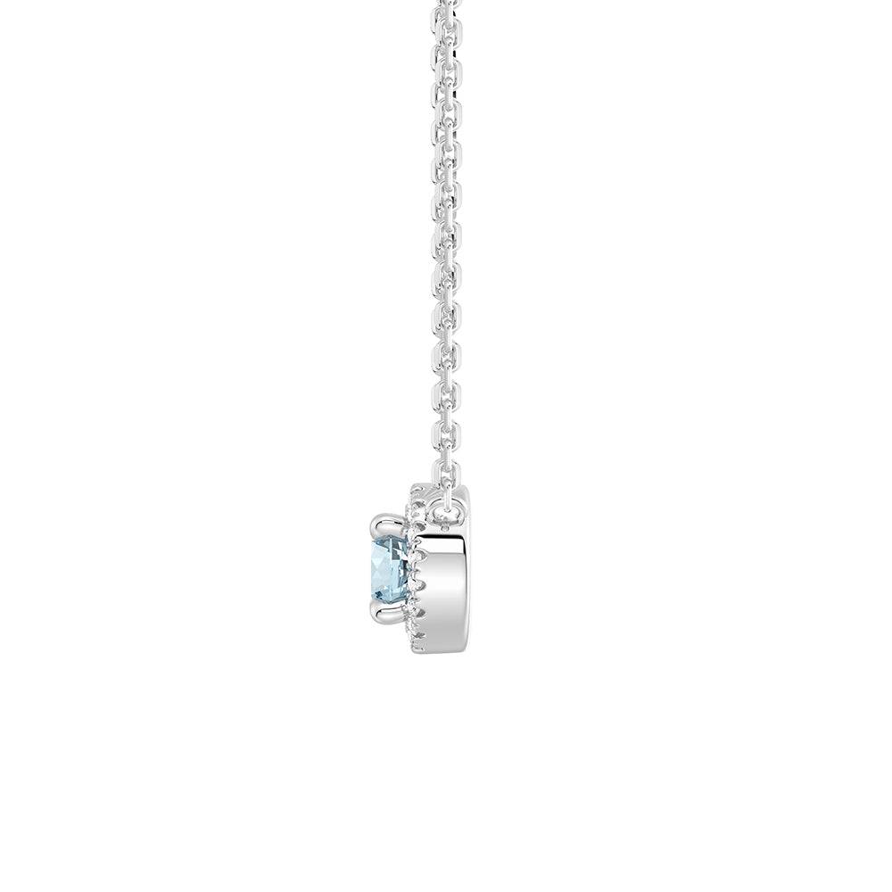 Eternal Halo Personalized Birthstone Necklace - Custom Name & Birth Month Jewelry Gift for Women, Mom, Wife | Perfect for Birthday, Anniversary, Mother's Day & Special Occasions