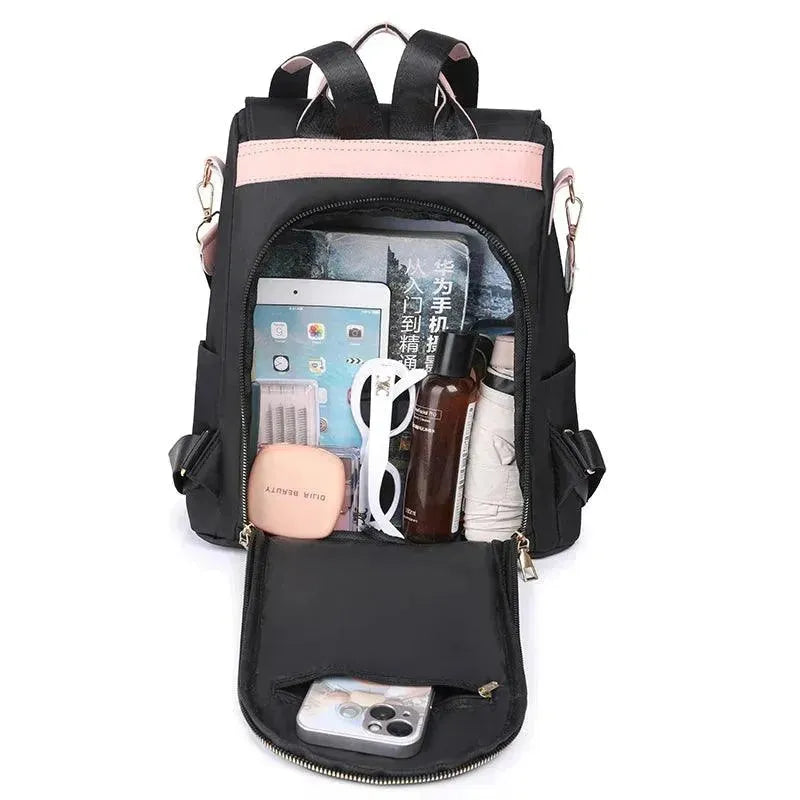 Vintage Soft Leather Women's Shoulder Backpack - Stylish & Durable Handbag for Work, Travel & Daily Use