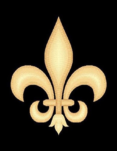 Champion Rugs Fleur De Lis Black Novelty Area Rug Carpet 2x3 Feet - Non-Slip Soft Indoor Floor Mat for Living Room, Bedroom, Dorm, Office Decor