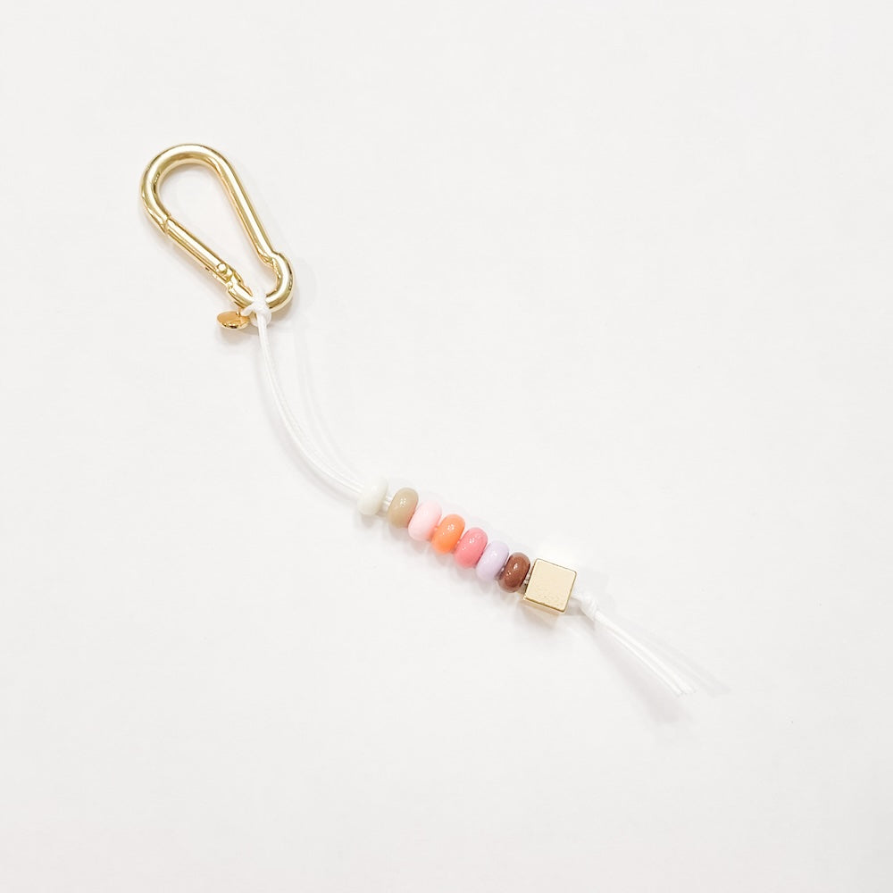 Rainbow Beaded Mini Bag Charm - Cute Handmade Beaded Keychain for Purse, Backpack, Luggage - Perfect Gift for Women & Girls, Boho Festival Accessory for Music Events & Travel
