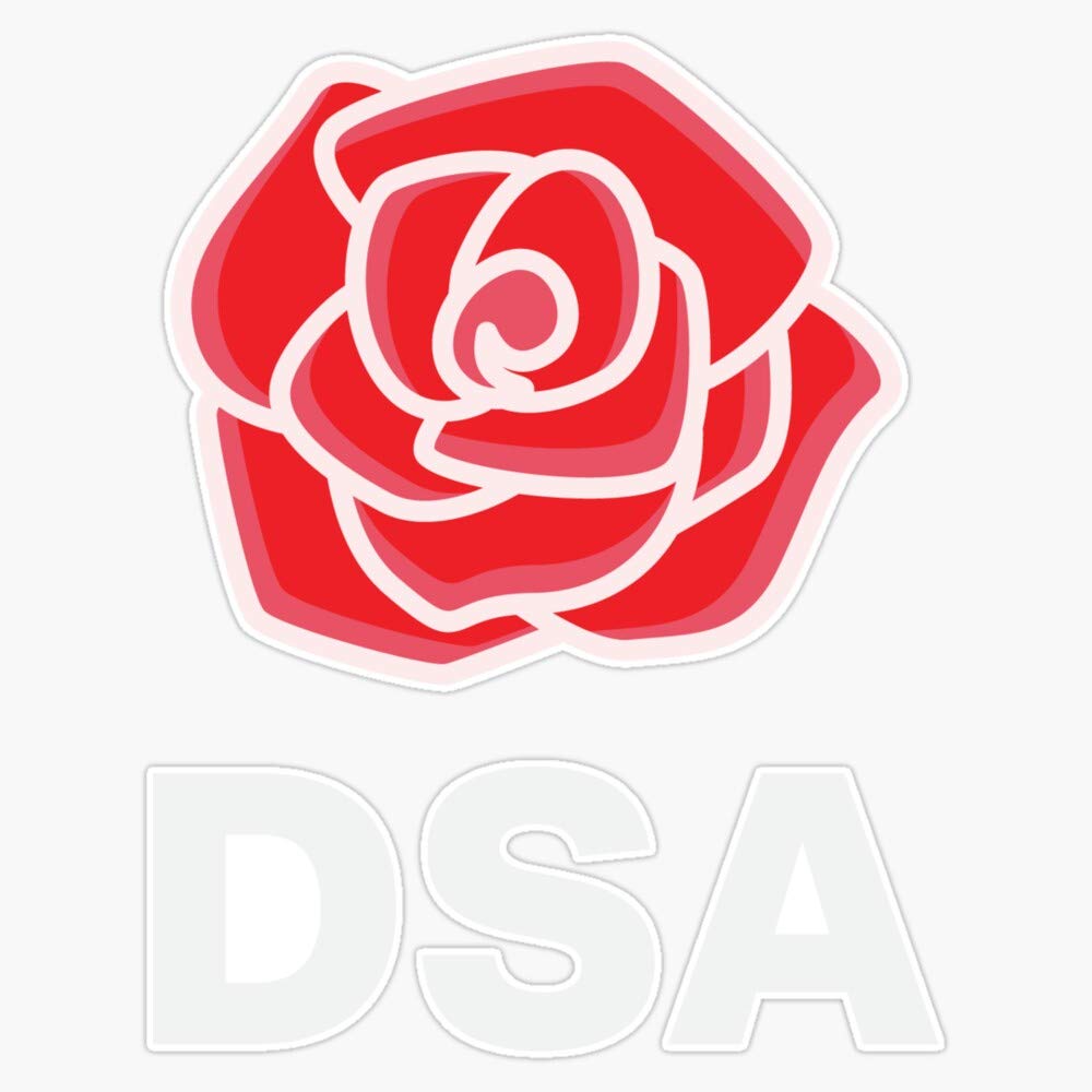 Democratic Socialist of America DSA ROSE Vinyl Bumper Sticker 5