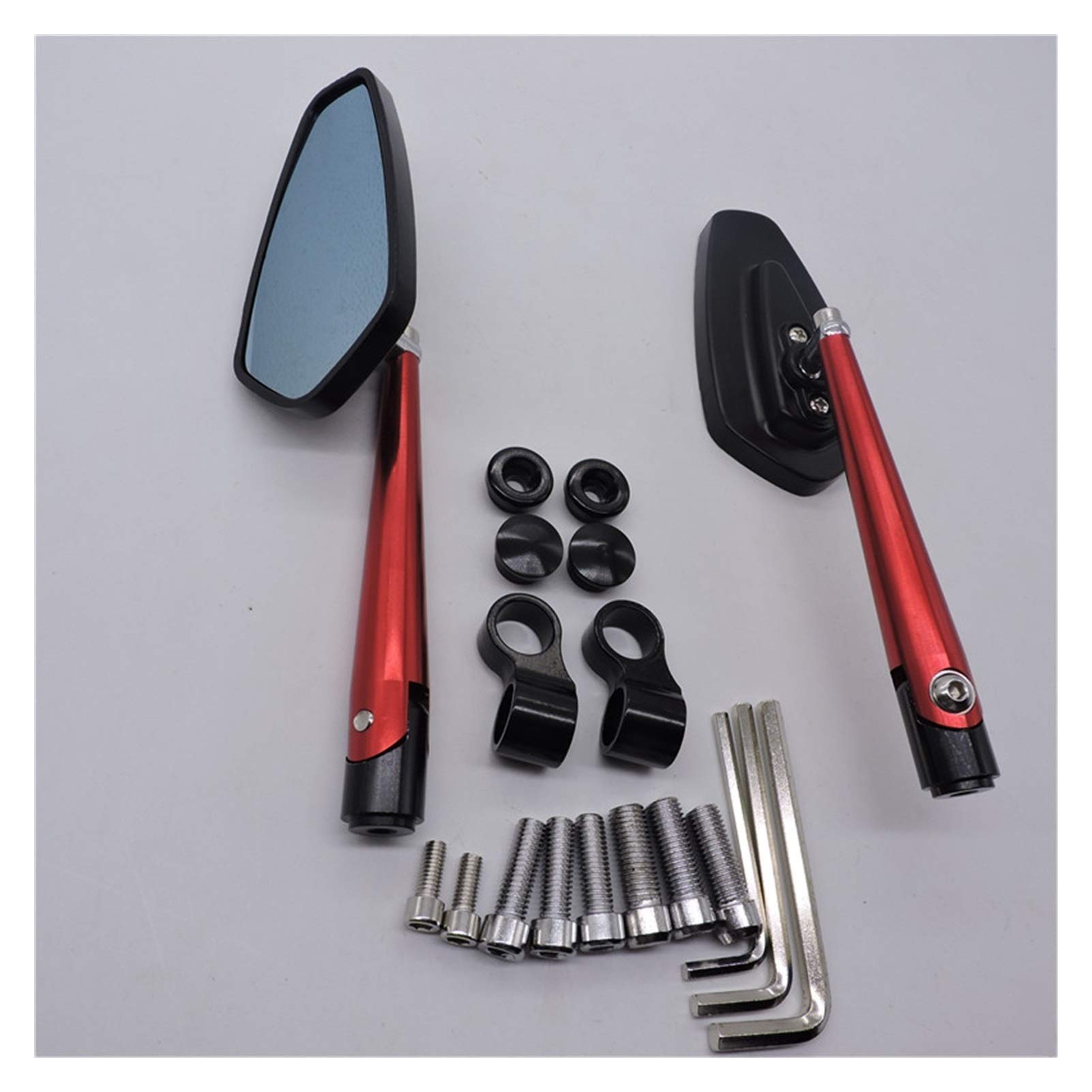 Premium CNC Aluminum Universal Rearview Mirrors for Motorcycles, Scooters & Street Bikes - Enhanced Safety & Wide-Angle Visibility for Urban Commuting & Highway Riding