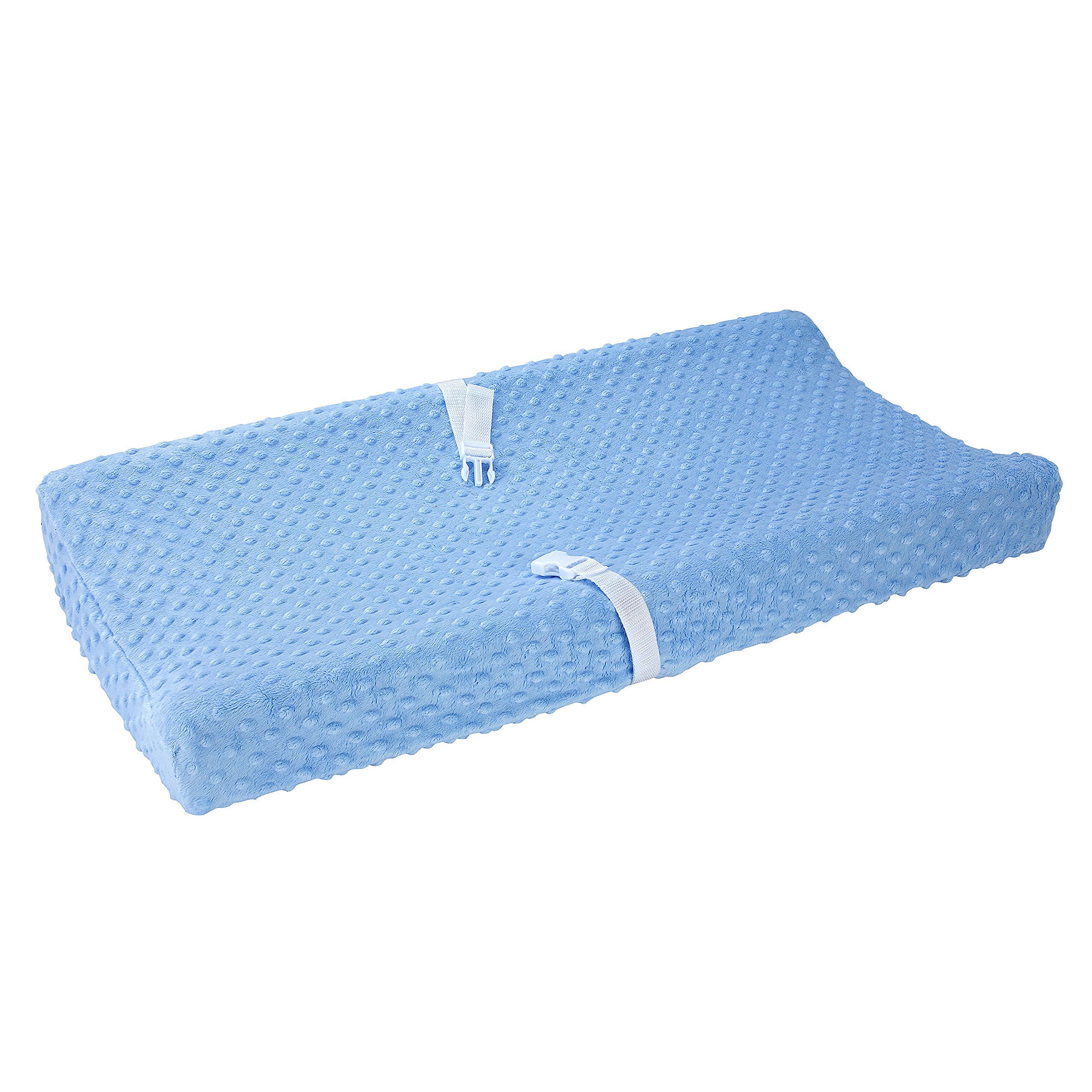 Carter's Soft Plush Velboa Bubble Dot Baby Changing Pad Cover - Blue | Waterproof & Comfortable for Nursery, Diaper Changing Station & Travel