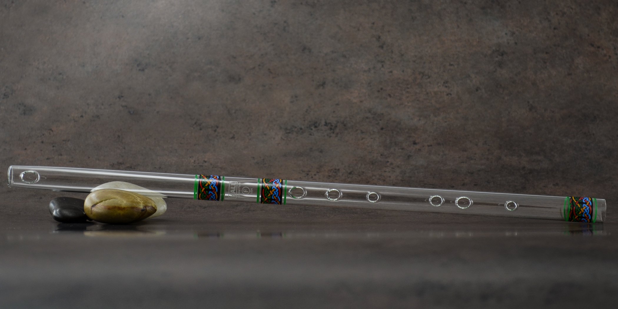 Hall Crystal Flute 11993 - Professional Inline Glass Flute in F Key - Traditional Celtic Instrument for Wedding Ceremonies & Irish Folk Music Performances