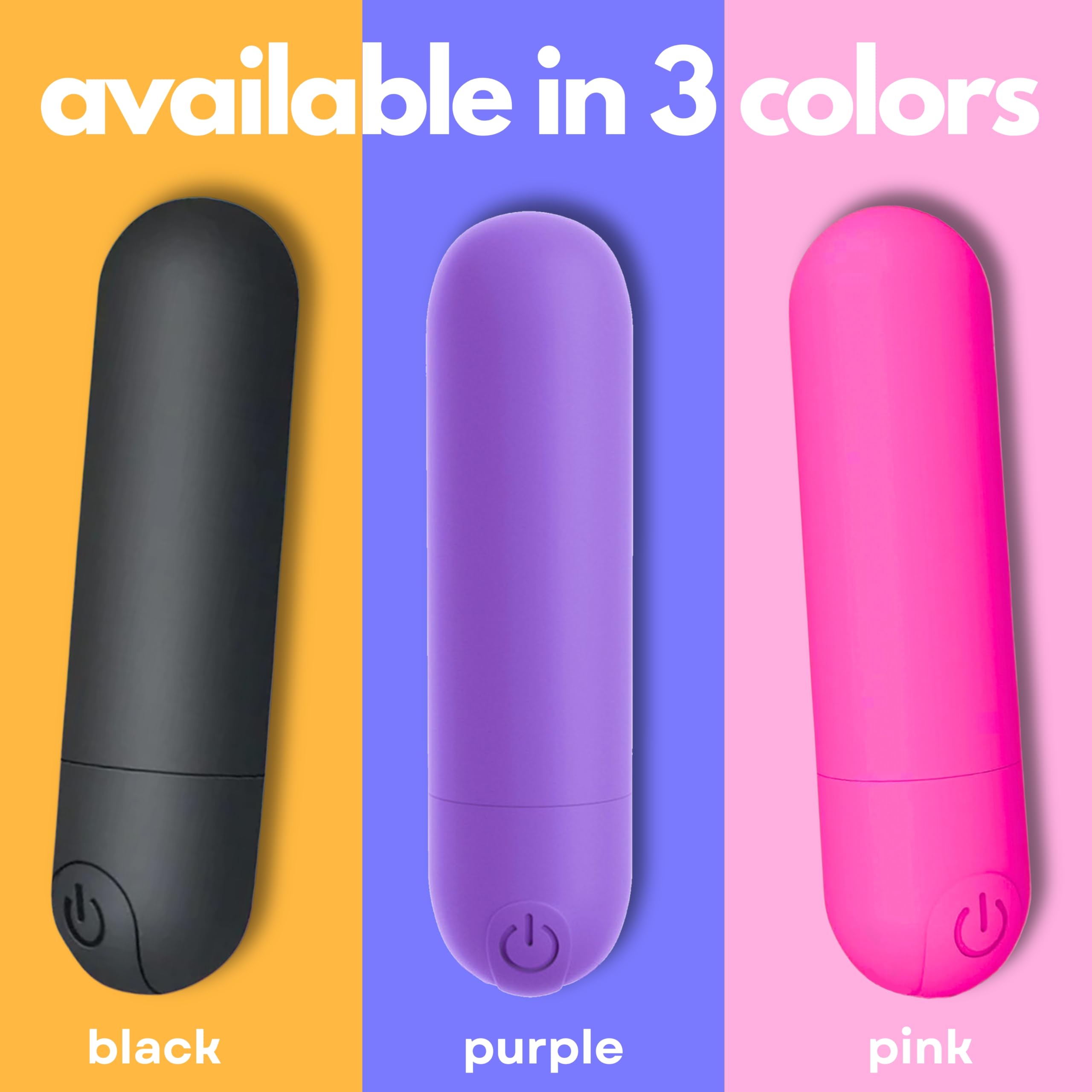 Mini Bullet Vibrator for Women - Waterproof USB Rechargeable Personal Massager with 10 Vibration Modes - Perfect for Clitoral, Nipple & Anal Stimulation - Great Beginner Sex Toy for Solo Play or Couples Use