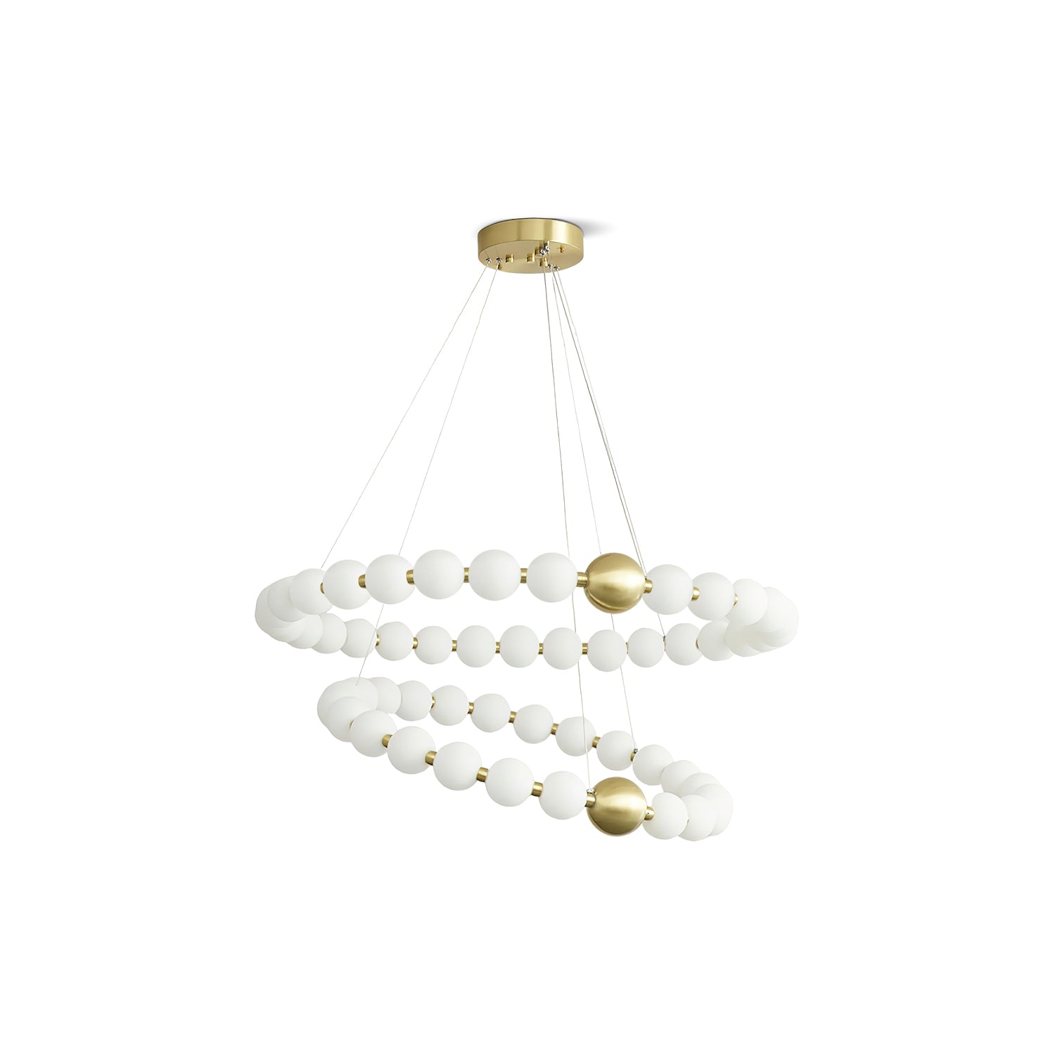 Aeyee Crystal Pearls Chandelier - Elegant Ceiling Light Fixture for Dining Room, Bedroom, Living Room & Wedding Decor