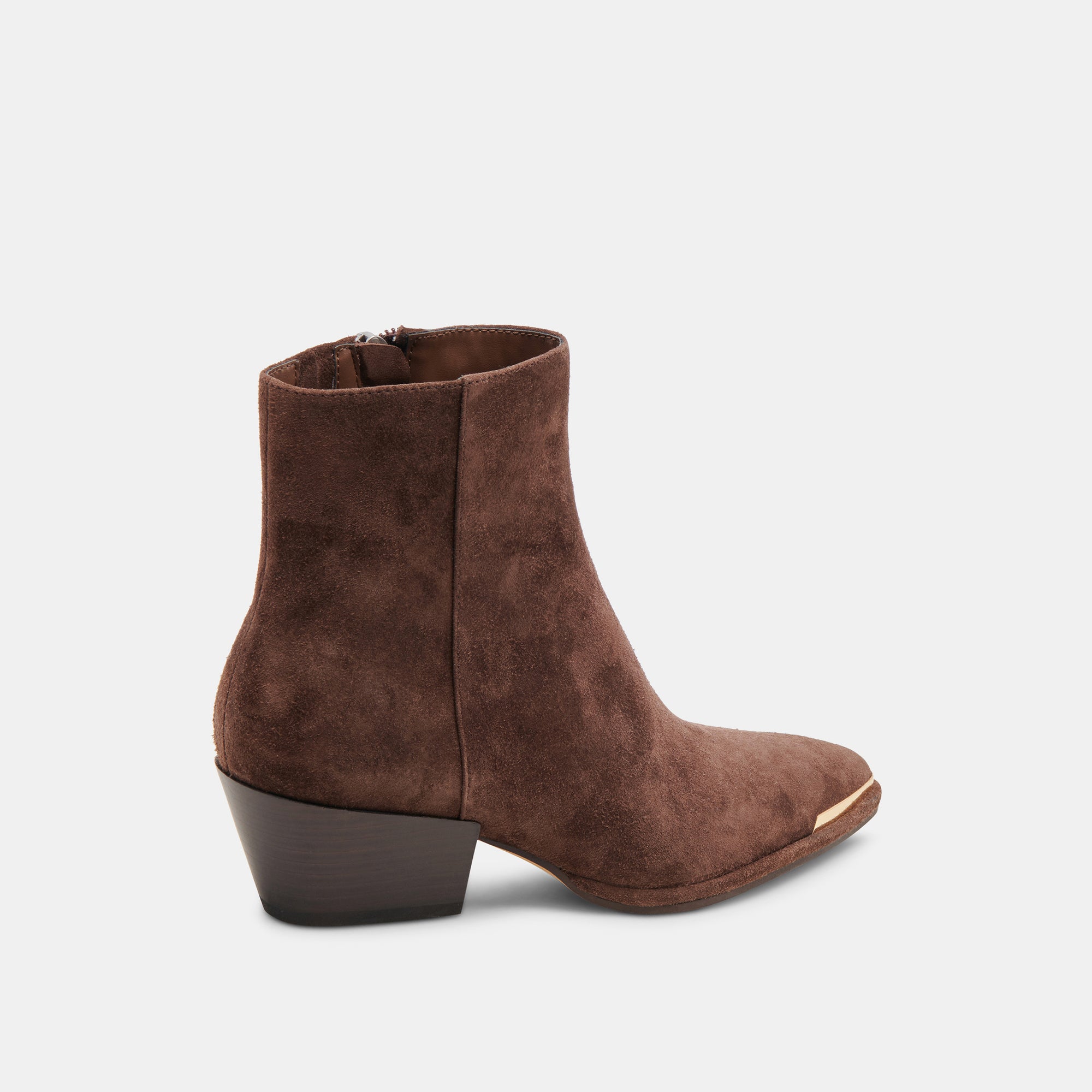 NONAH Women's Wide Booties in Dark Brown Suede - Comfortable Ankle Boots for Fall & Winter Fashion, Casual Outings & Office Wear